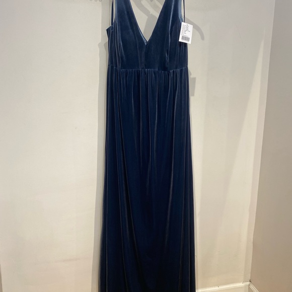 AMSALE, velvet, maternity size 14, lake blue color - Picture 2 of 2